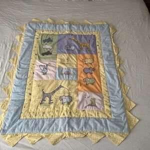 Colorful Animal Patchwork Baby Quilt
